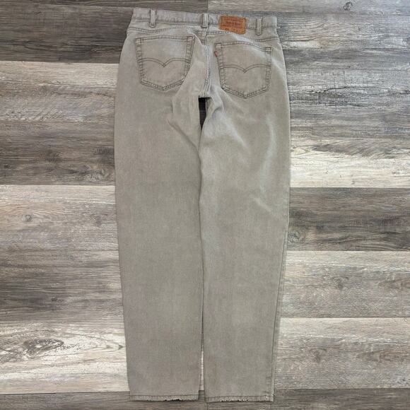 Vintage 90s Levis 550 Gray‎ Mens 34x33 Relaxed Straight Denim Jeans USA Red Tab - Picture 3 of 14